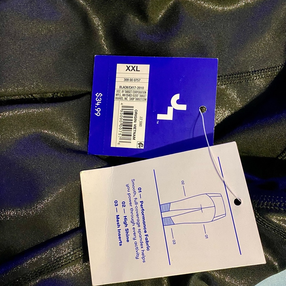 Shimmer Active Work Out Athletic Leggings Target - Picture 3 of 6